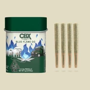 CBX CANNABIOTIX- Premium Flower 4 Pack Pre Roll- BLUE FLAME OG