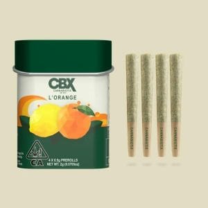 CBX CANNABIOTIX- Premium Flower 4 Pack Pre Roll- L ORANGE