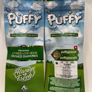 PUFFY- Live Resin/Crushed Diamond Infused 2pck Pre roll- GUMBO