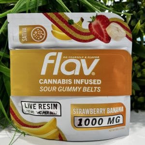 FLAV BELTS- 1000 MG- SATIVA- STRAWBERRY BANANA